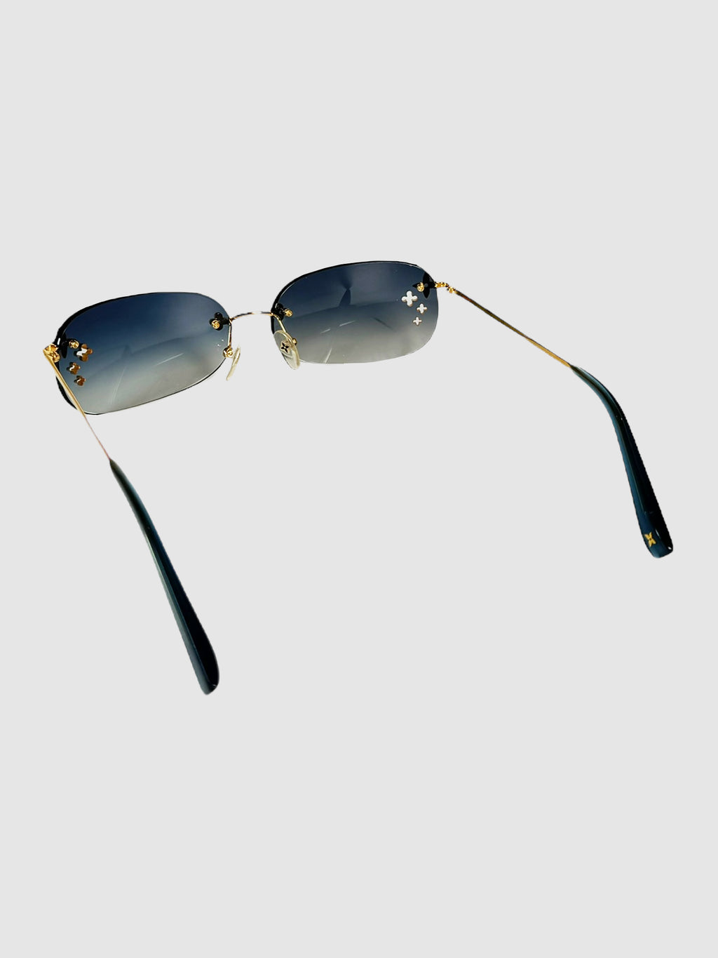 Louis Vuitton Flower Ombré Rimless Oval Sunglasses Consignment Secondhand Designer Luxury Resale Toronto Trendy