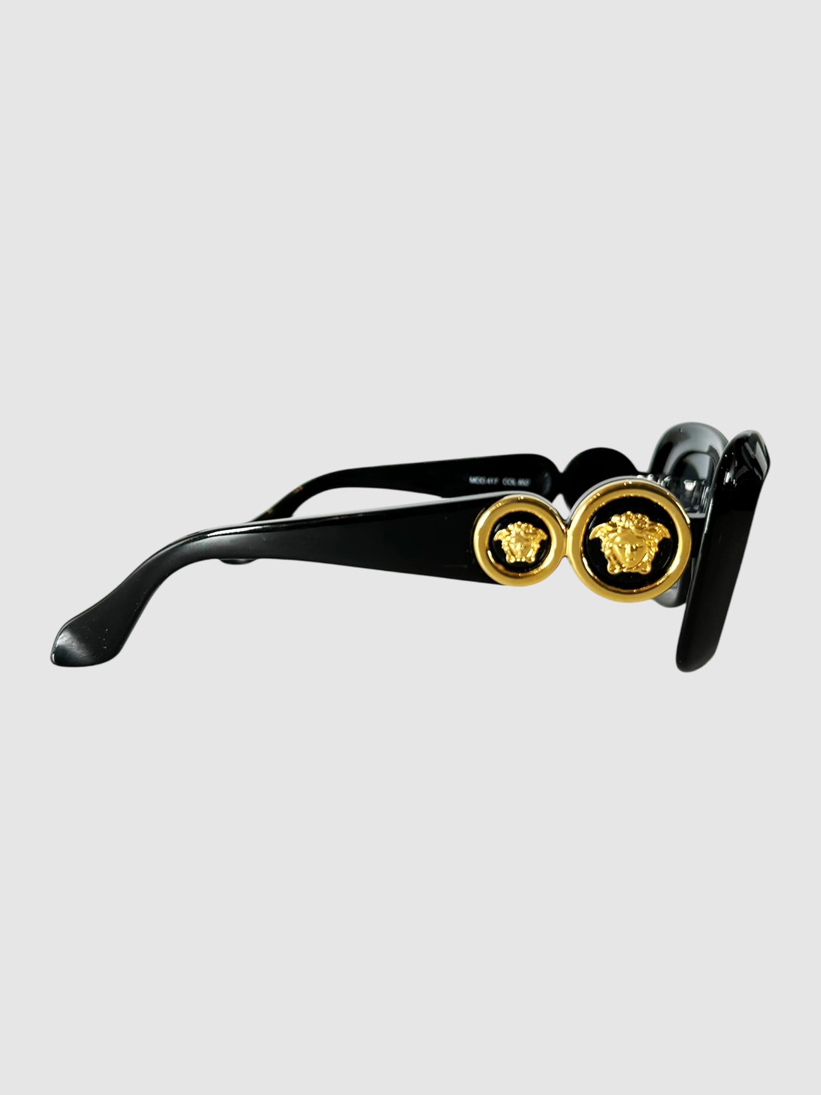 Gianni Versace 1998 Double Medusa Semi-Cateye Sunglasses MOD 417 Luxury Designer Resale Canada