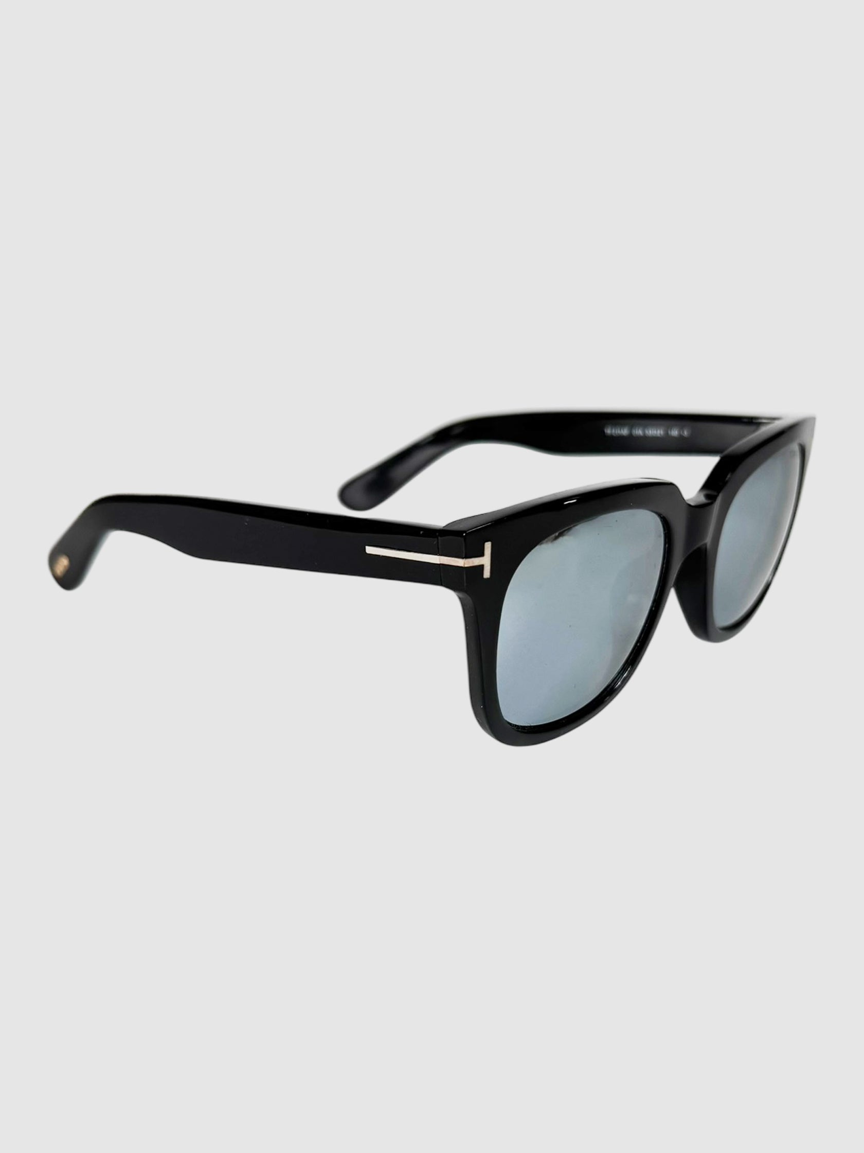 Tom Ford Black Reflective Lens Square Sunglasses TF 211AF 01A Luxury Designer Accessories Resale Consignment Toronto