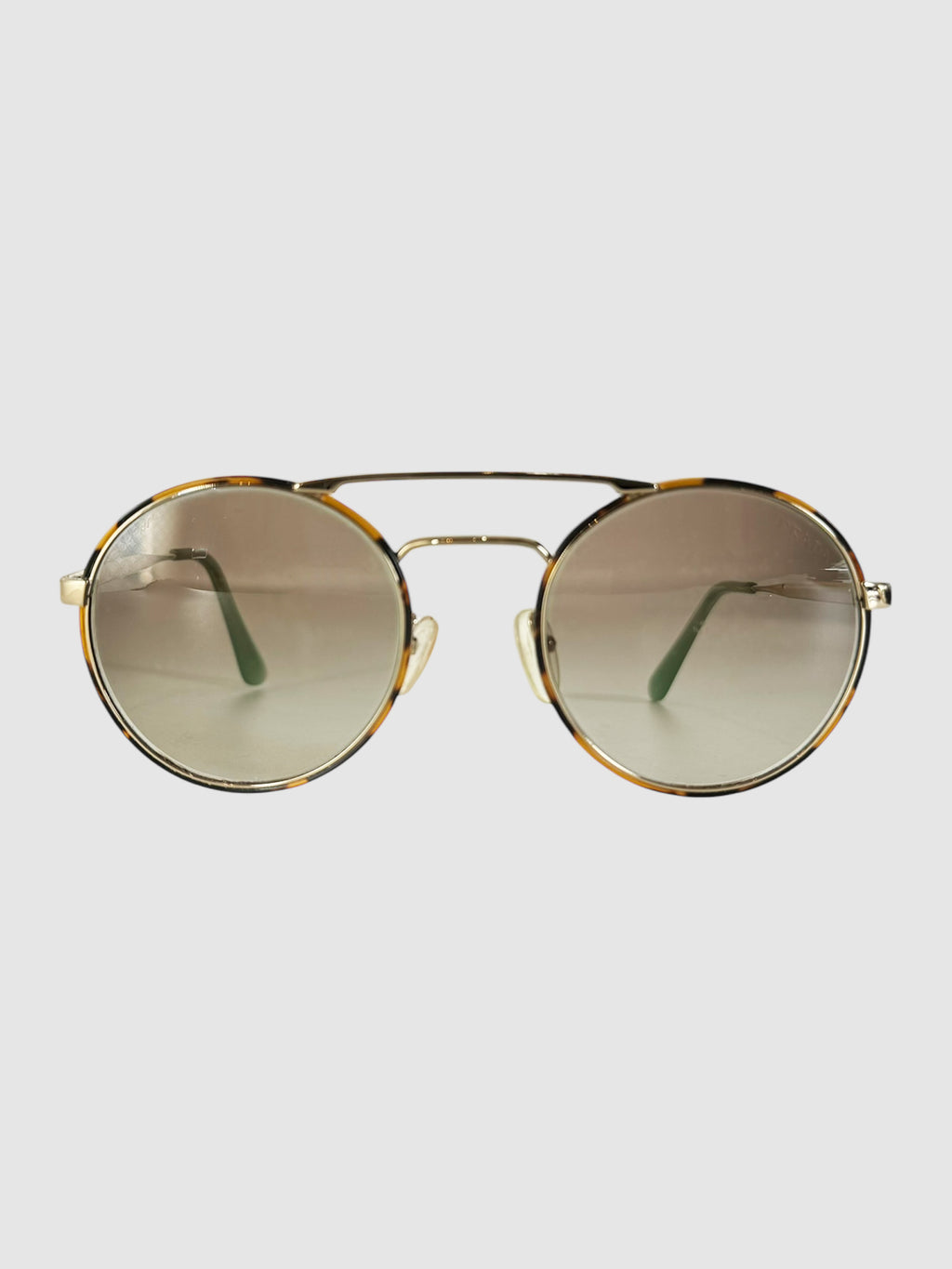 Tortoiseshell Round Aviator Sunglasses