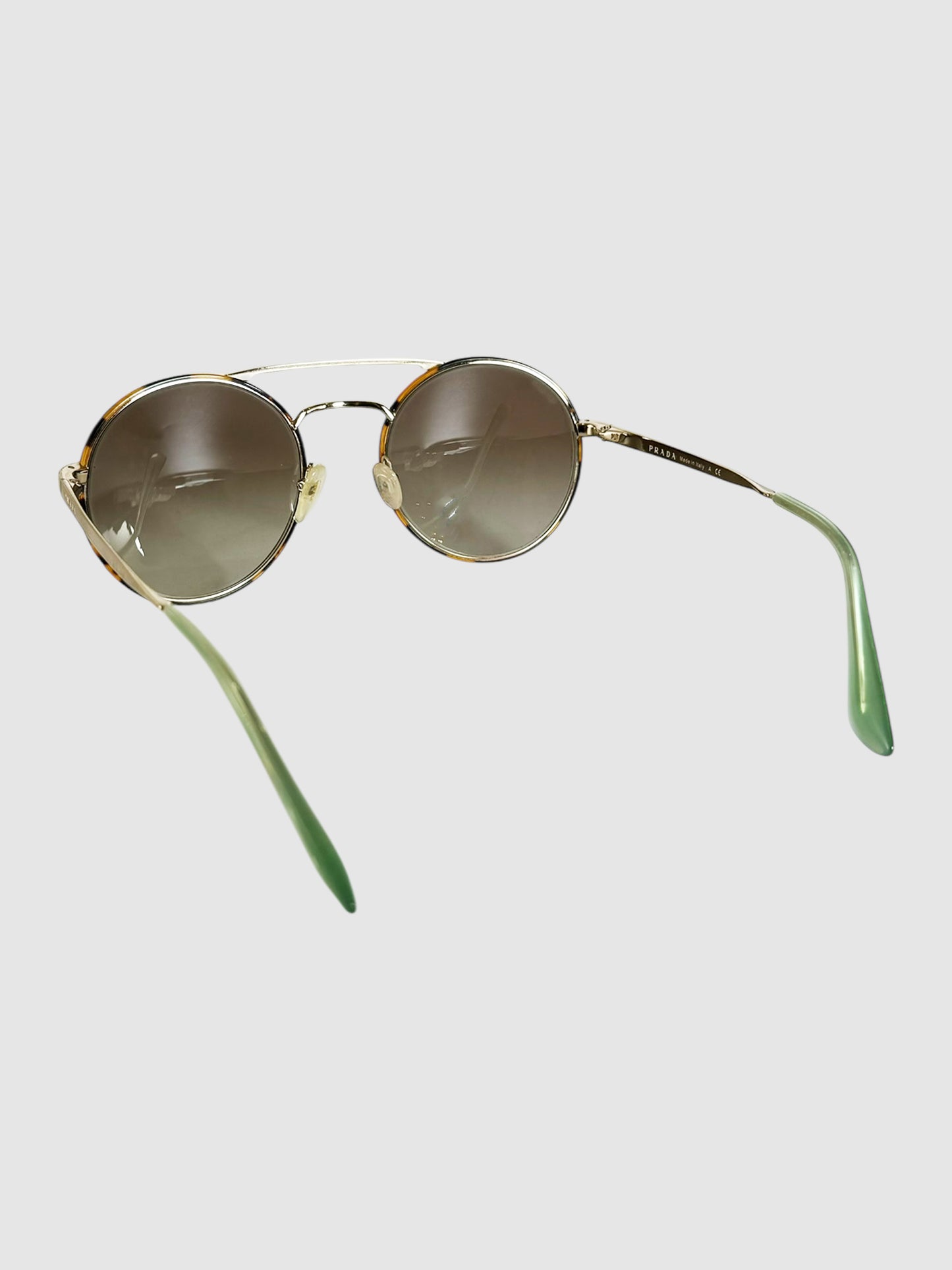 Tortoiseshell Round Aviator Sunglasses