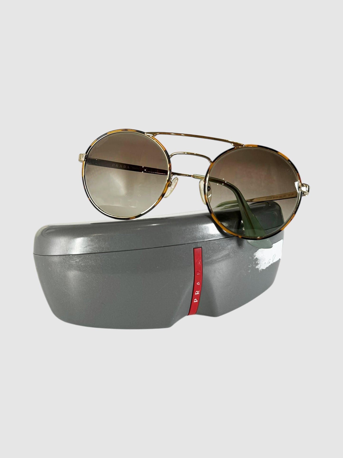 Tortoiseshell Round Aviator Sunglasses