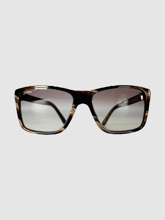 Abstract Print Square Sunglasses