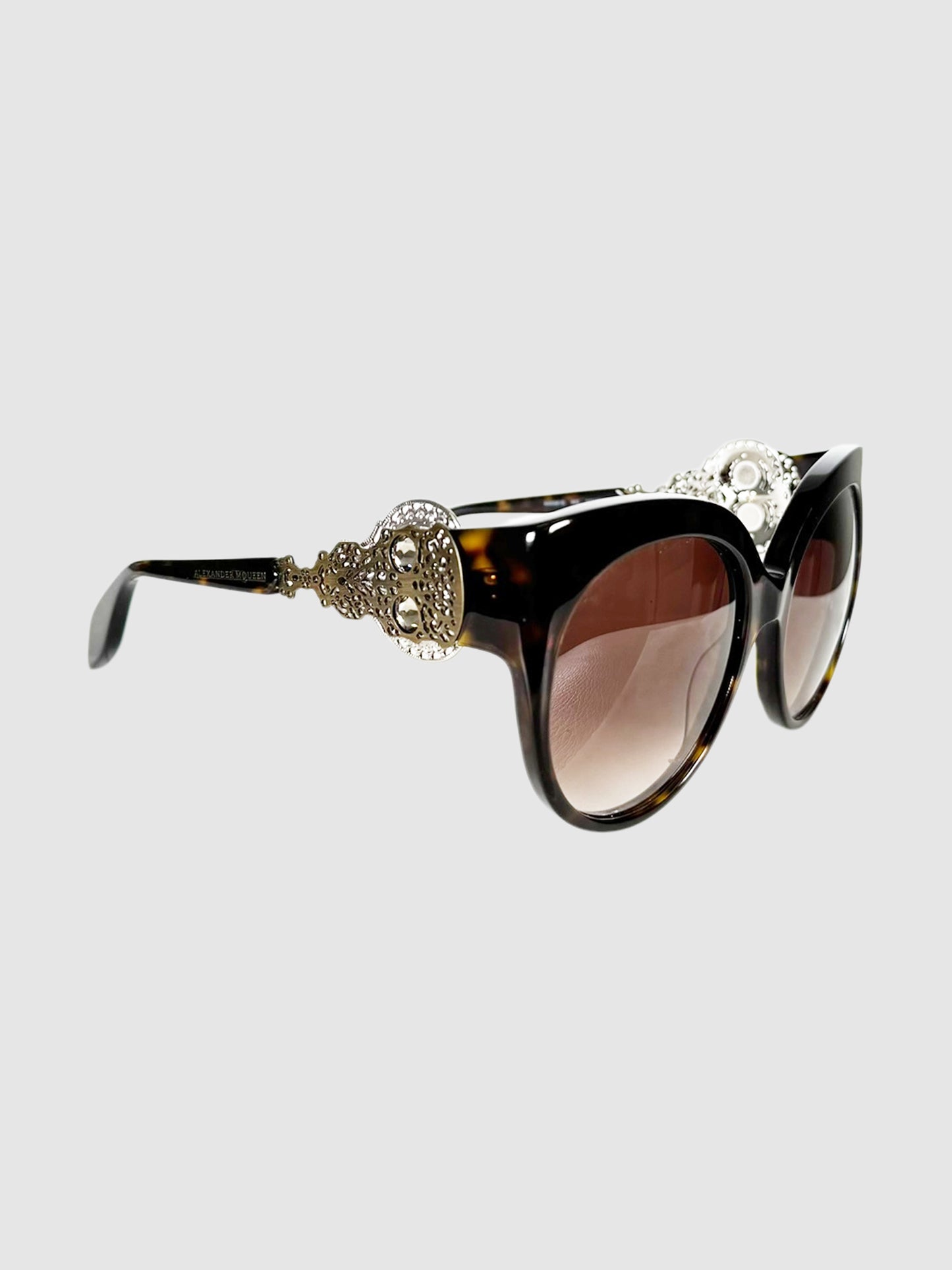 Crystal Skull Cat Eye Sunglasses