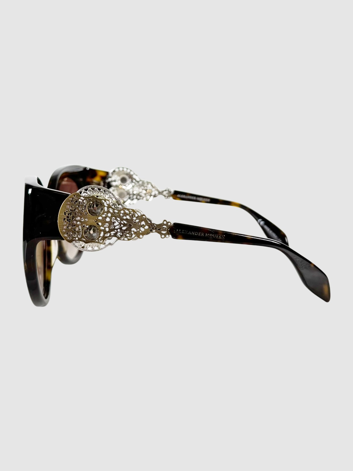 Crystal Skull Cat Eye Sunglasses