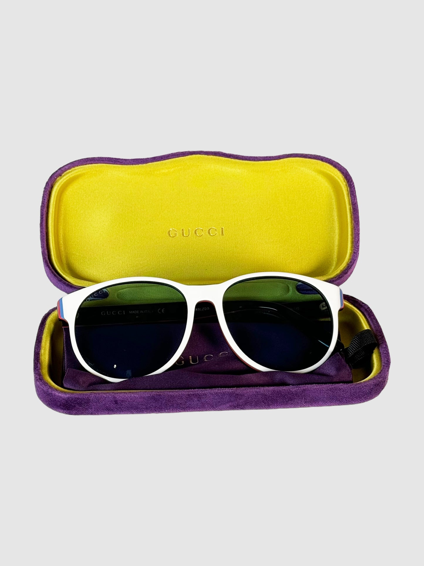 Gucci Round Frame Tinted Sunglasses Consignment Secondhand Designer Luxury Resale Toronto Trendy