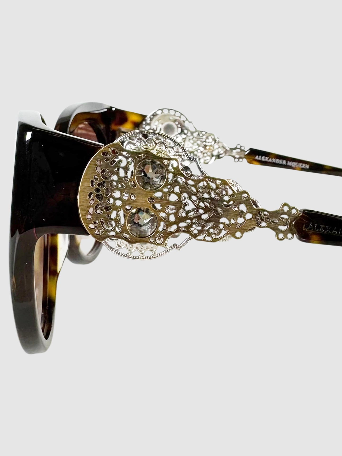 Crystal Skull Cat Eye Sunglasses