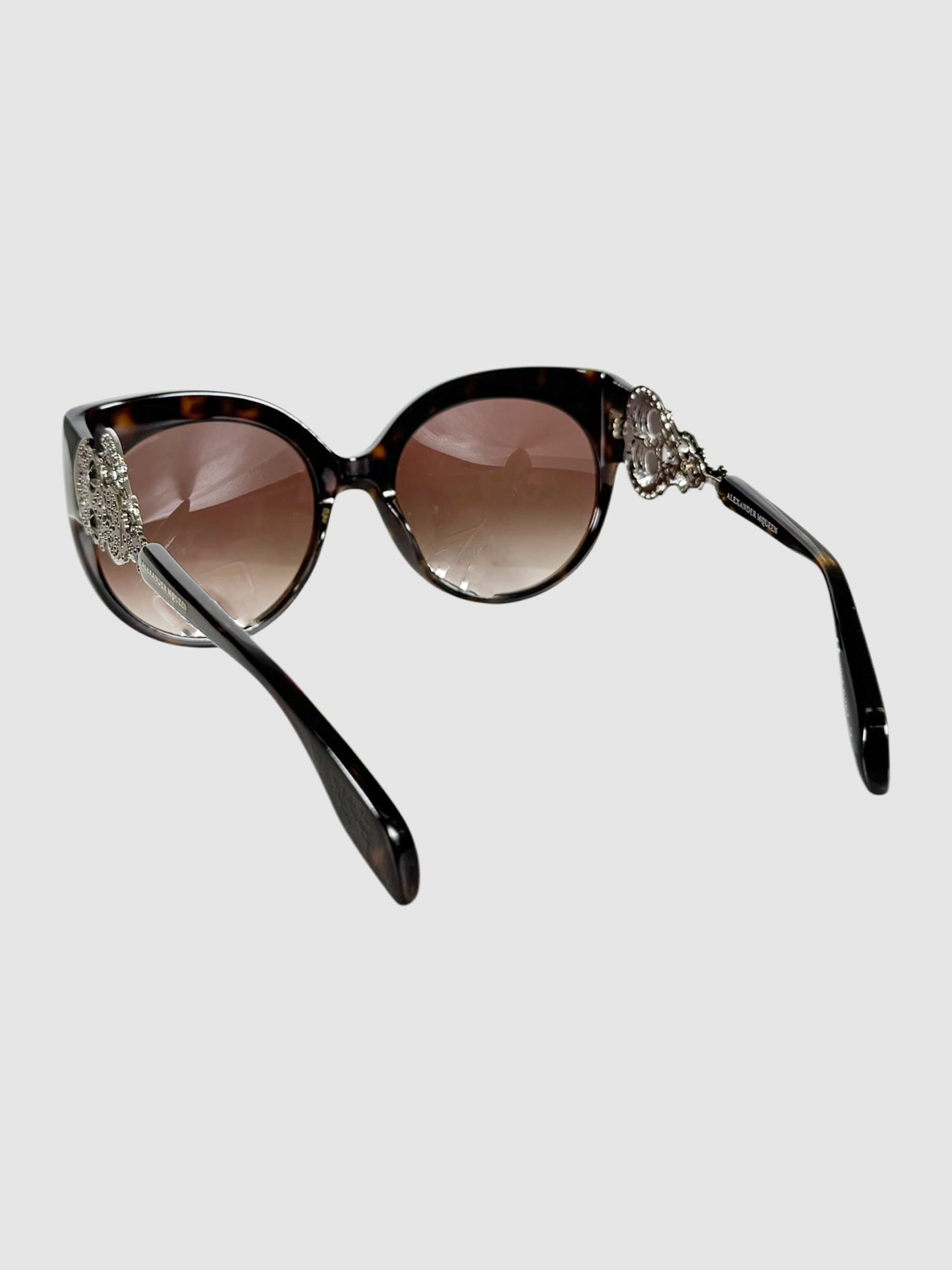 Crystal Skull Cat Eye Sunglasses