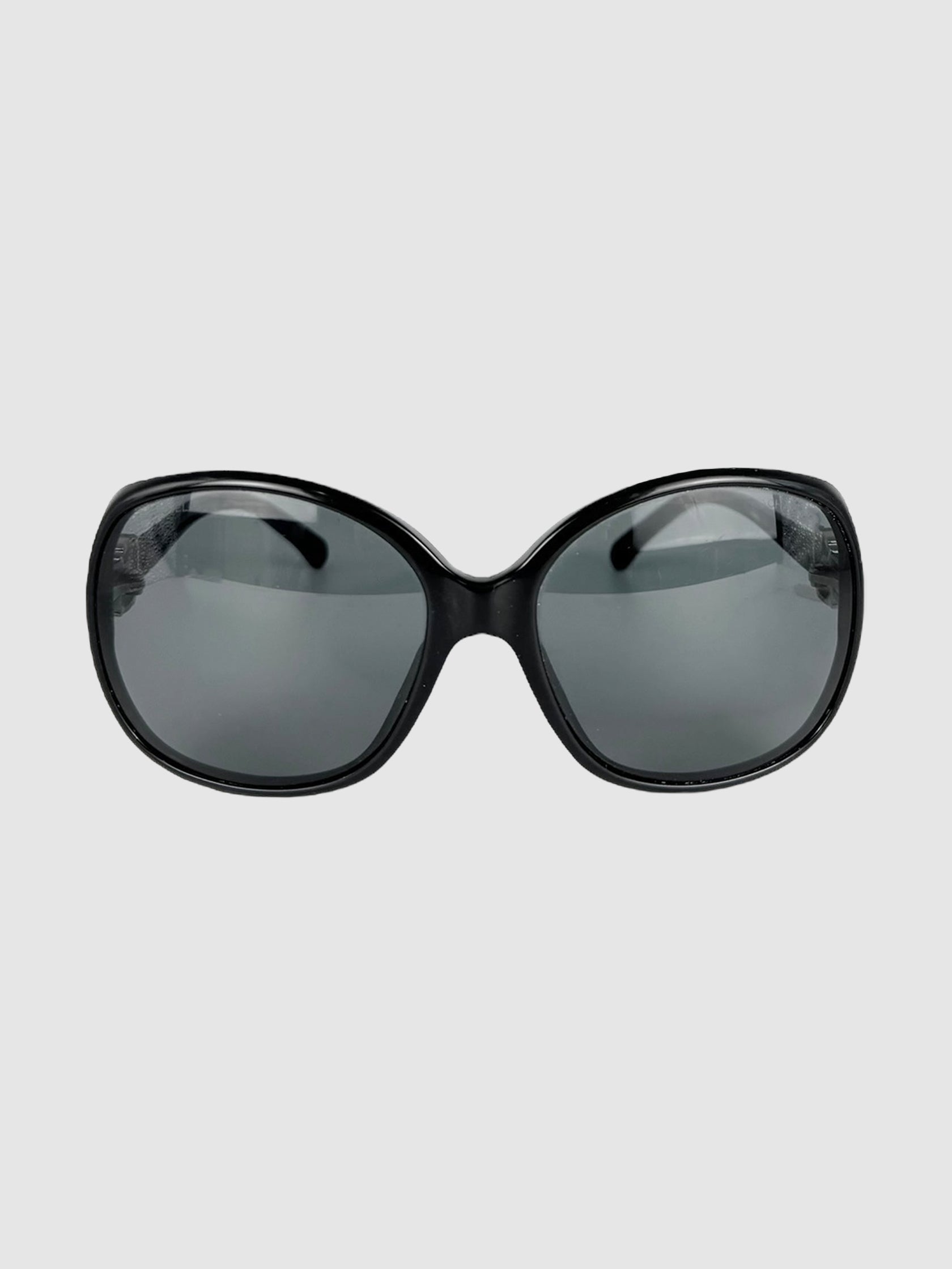 Chanel Black Oversized CC Square Sunglasses Luxury Designer Resale Consignment Toronto Secondhand