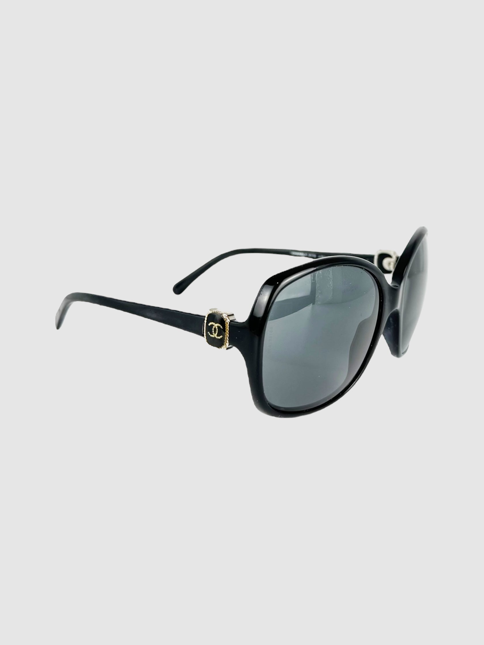 Chanel Black Oversized CC Square Sunglasses Luxury Designer Resale Consignment Toronto Secondhand