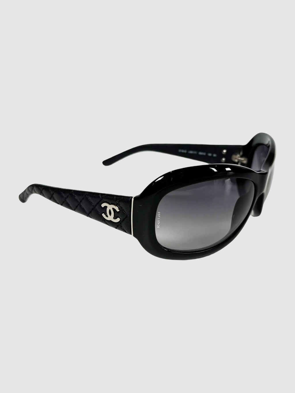 Chanel Black Quilted Leather CC Sunglasses luxury designer resale consignment toronto canada secondhand