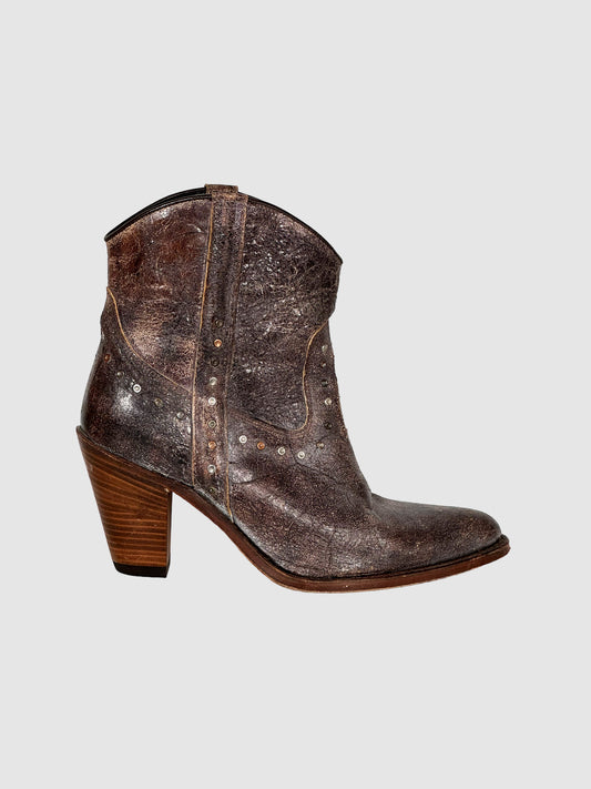 Western Ankle Boots - Size 38