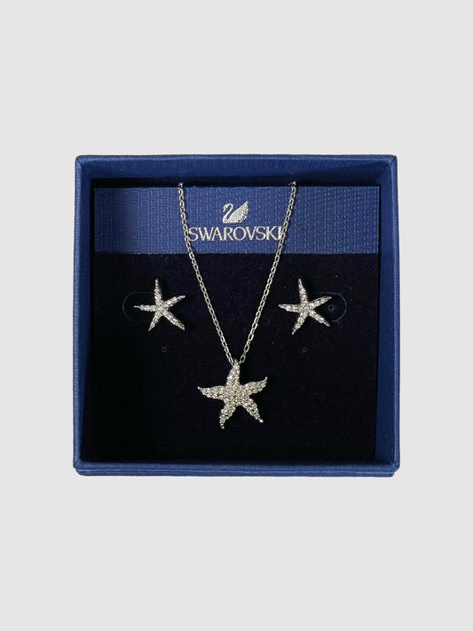 Swarovski Starfish Earrings and Necklace Set