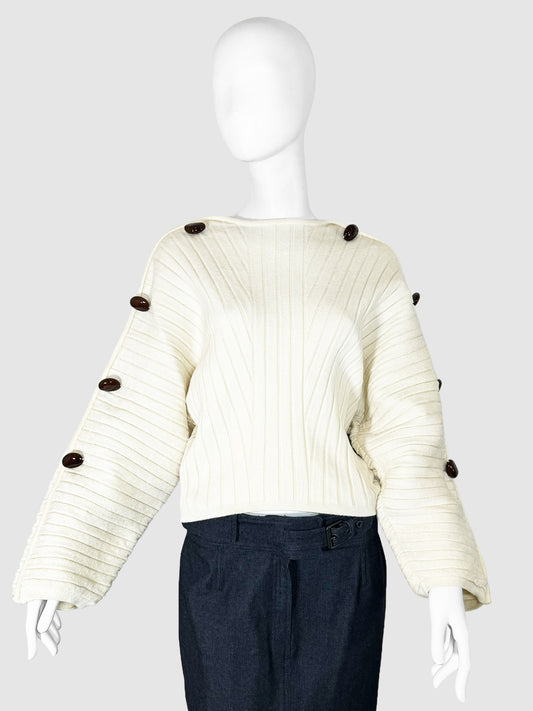 Knit Ribbed Sweater - Size L