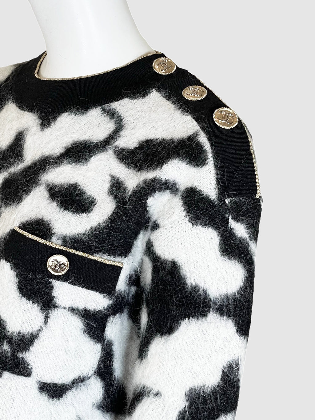 2020 Abstract Print Alpaca Sweater - Size 38