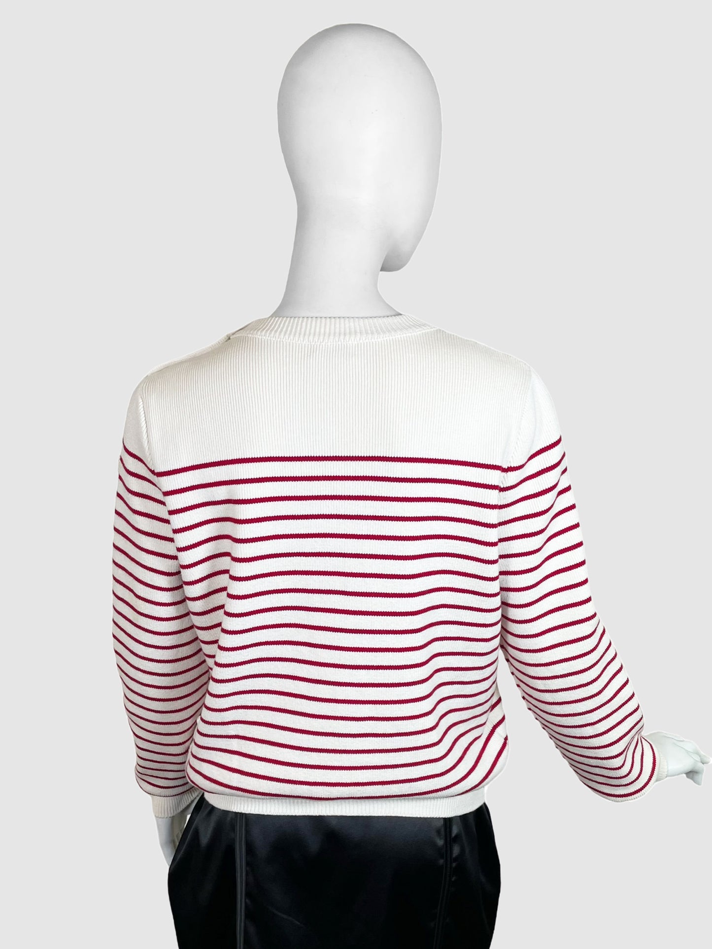 Stripe Sweater with Buttons - Size L