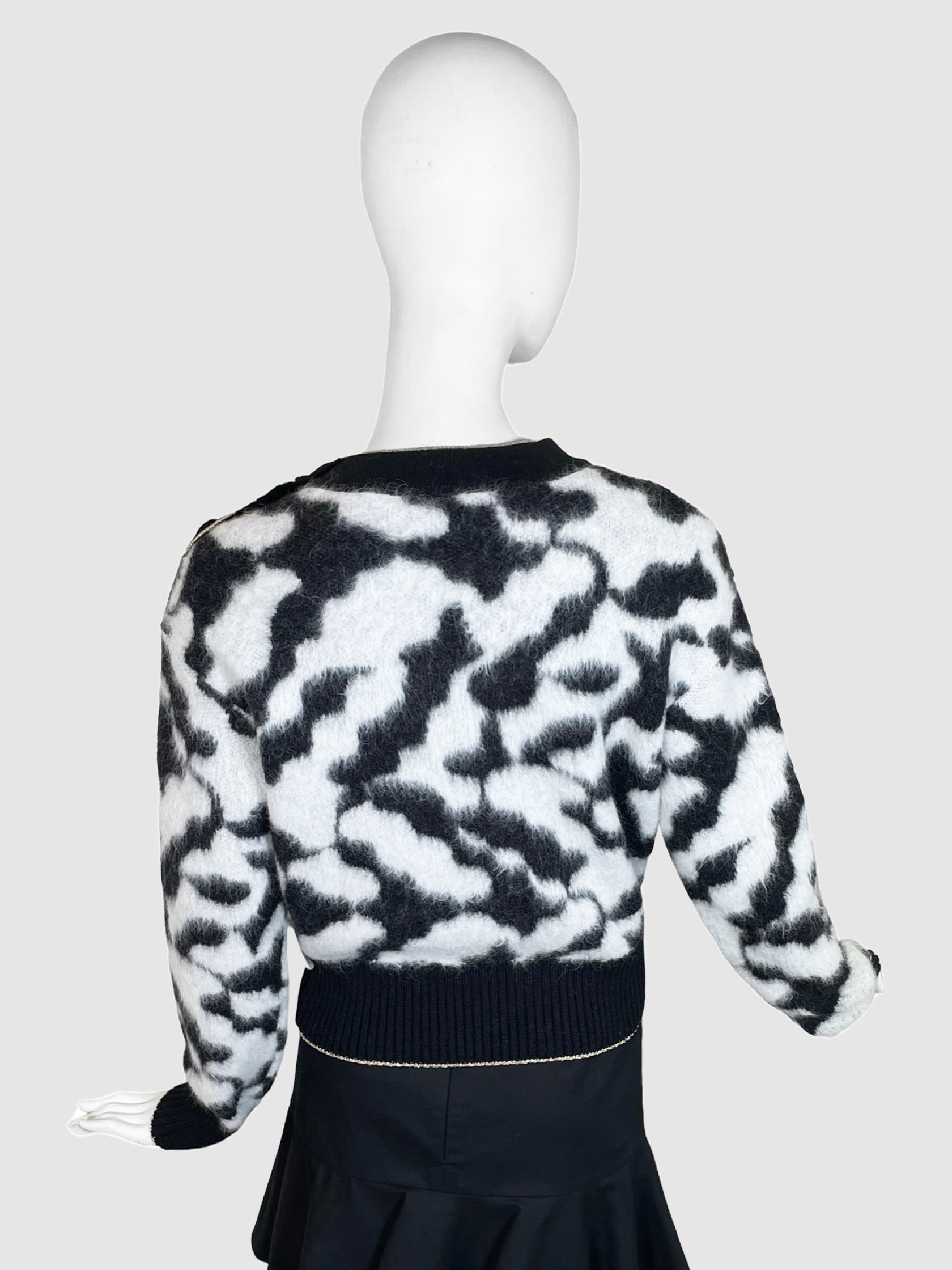 2020 Abstract Print Alpaca Sweater - Size 38