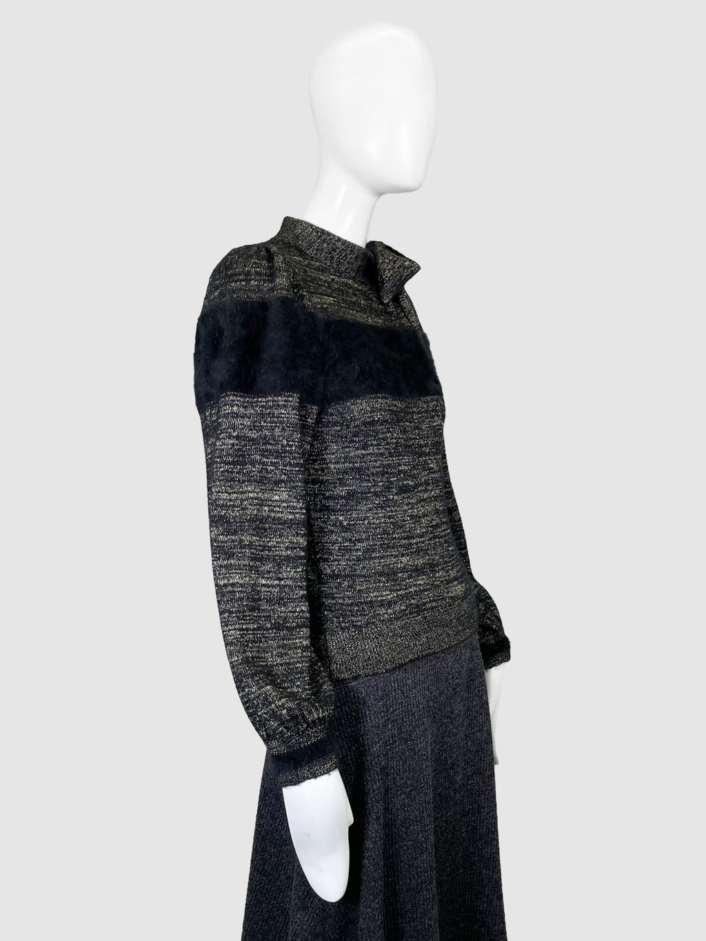 Mock Neck Sweater with Tie - Size S