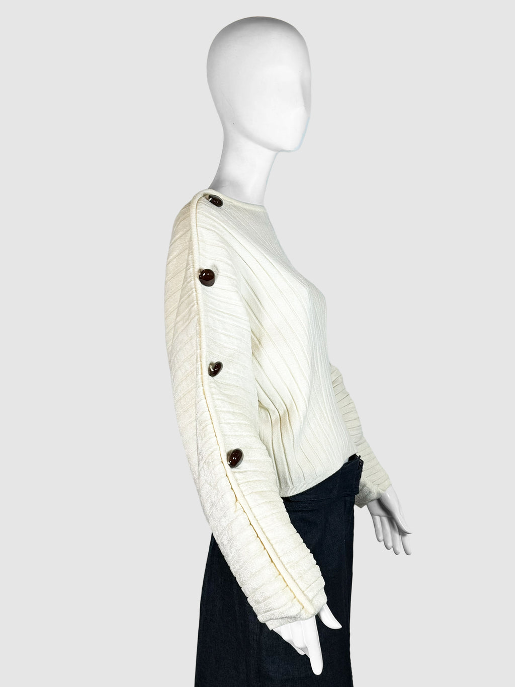 Knit Ribbed Sweater - Size L