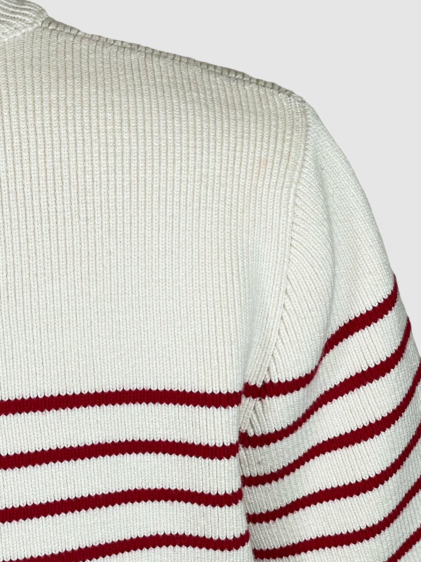 Stripe Sweater with Buttons - Size L