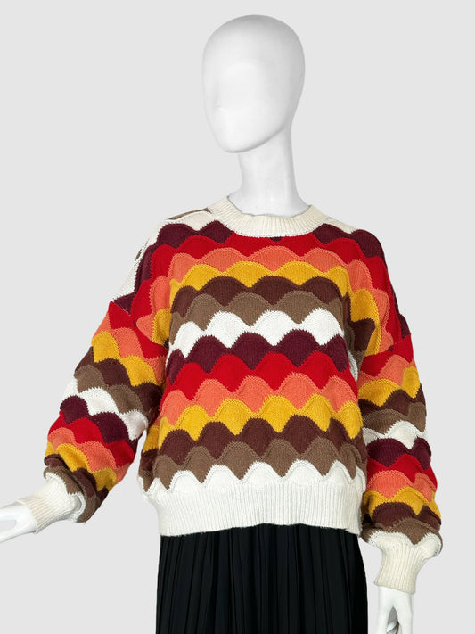 Elan Patterned Knit Sweater - Size M
