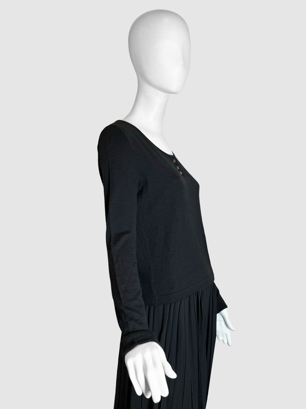 Cashmere Button-Up Sweater - Size 42