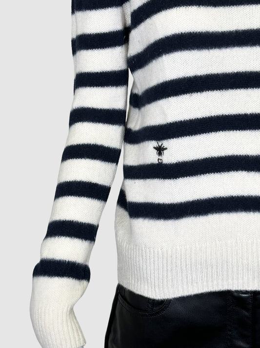 Christian Dior Stripe Cashmere Sweater - Size 8