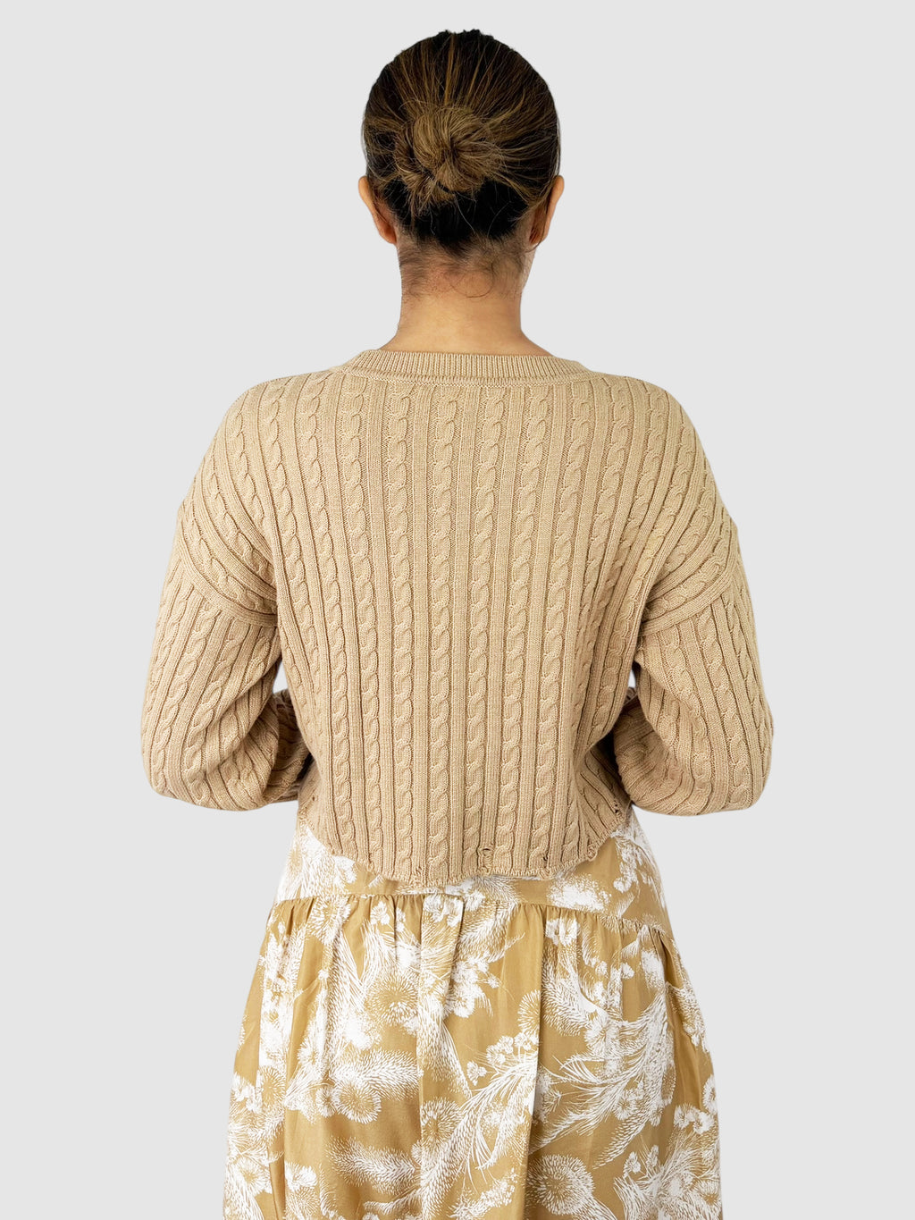 Distressed Cropped Sweater