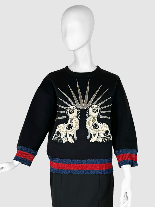 Gucci Spaniel Dog Sweatshirt - Size M