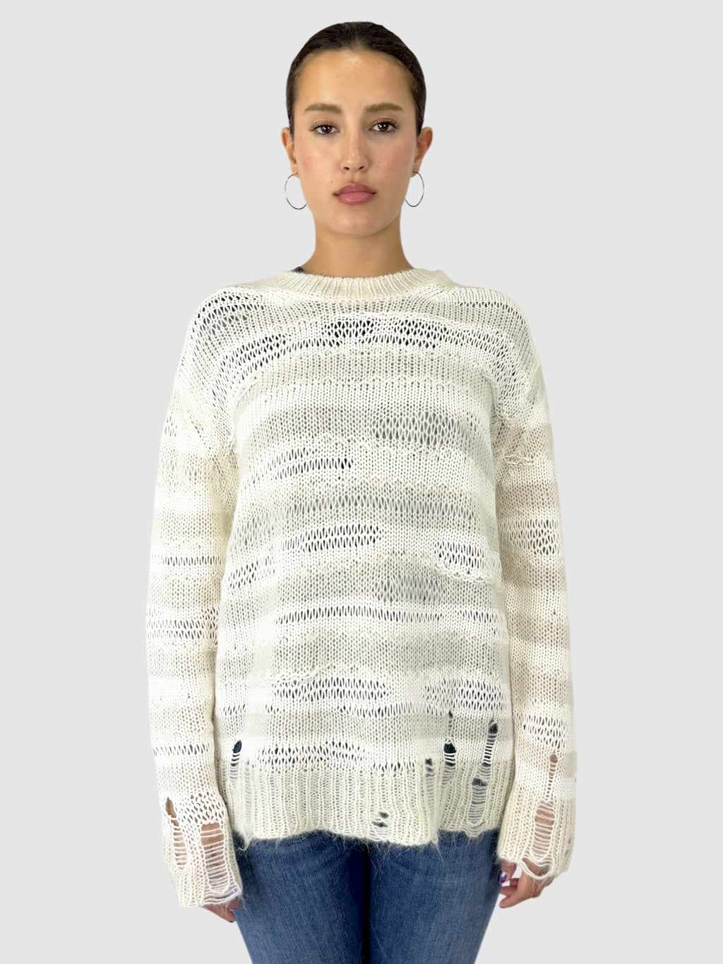 Distressed Stripe Sweater