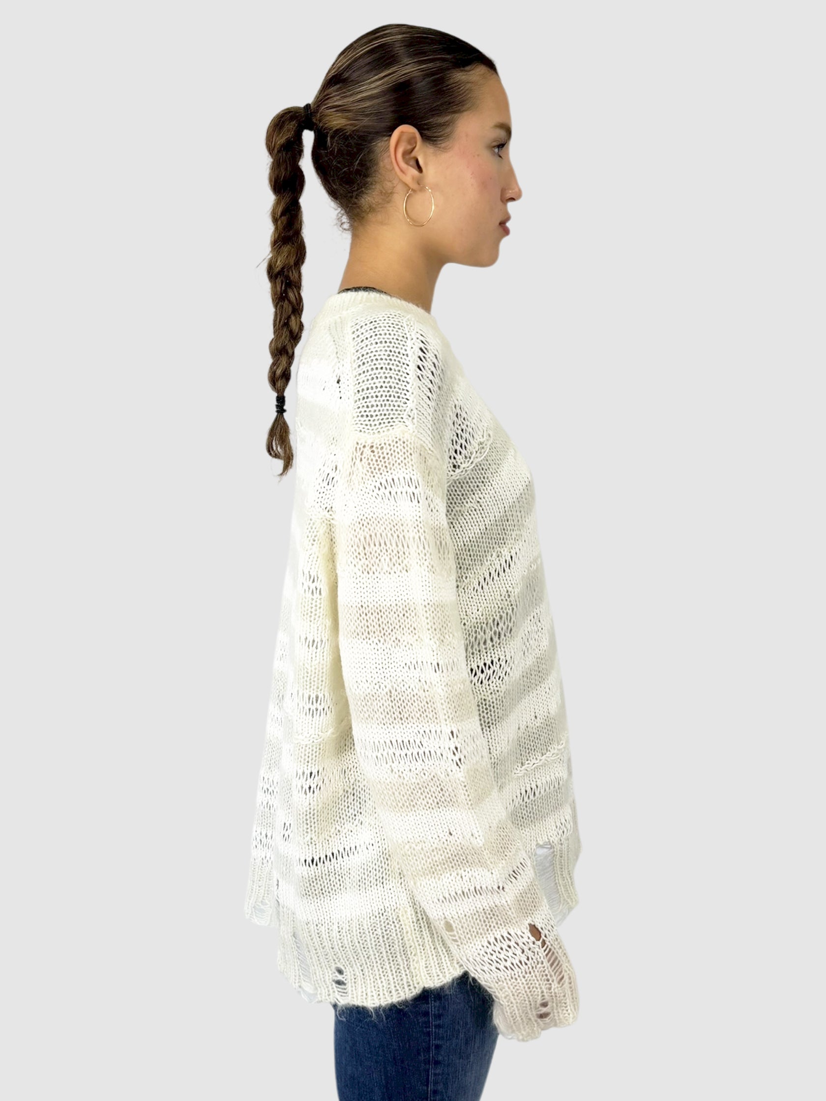 Distressed Stripe Sweater