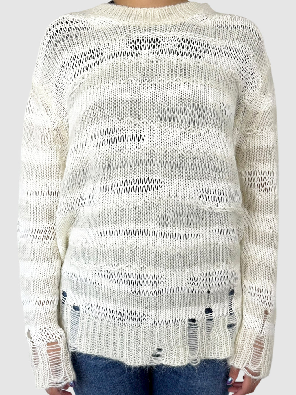 Distressed Stripe Sweater