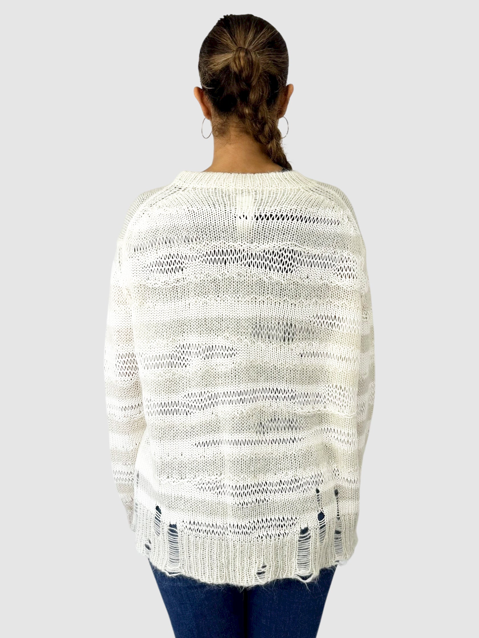 Distressed Stripe Sweater