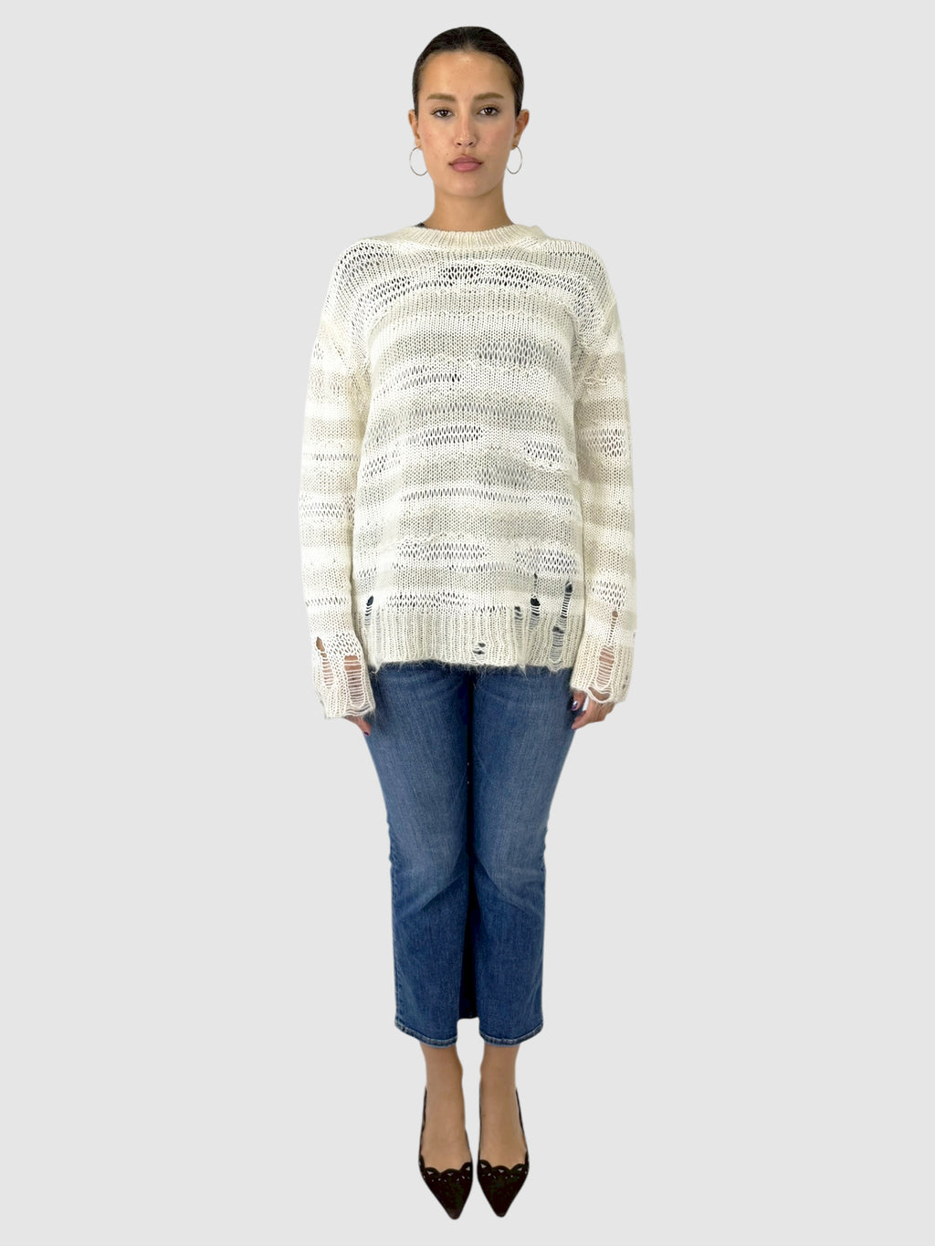 Distressed Stripe Sweater