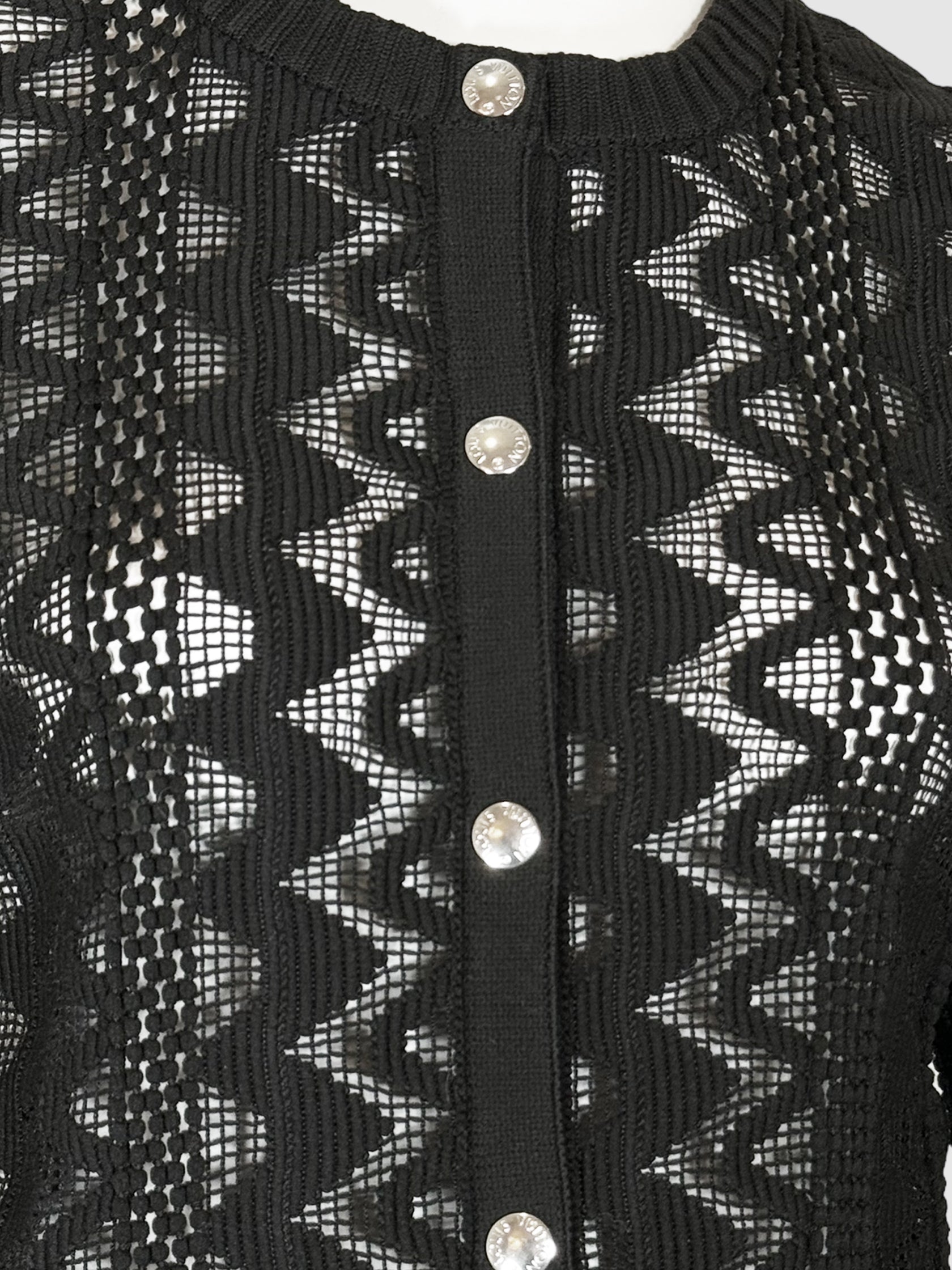 Louis Vuitton Lace Button-Up Cardigan - Size XL