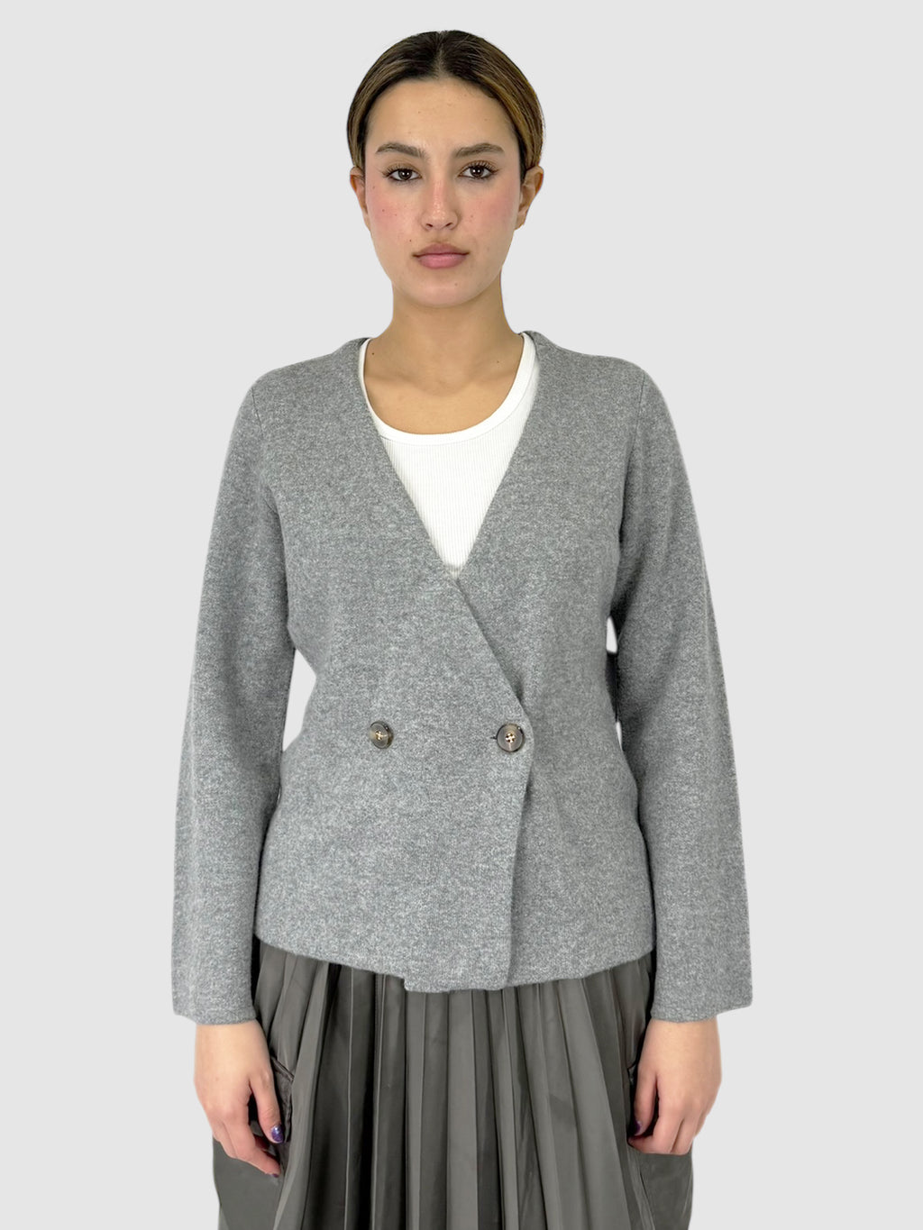 Cashmere Double-Breasted Cardigan