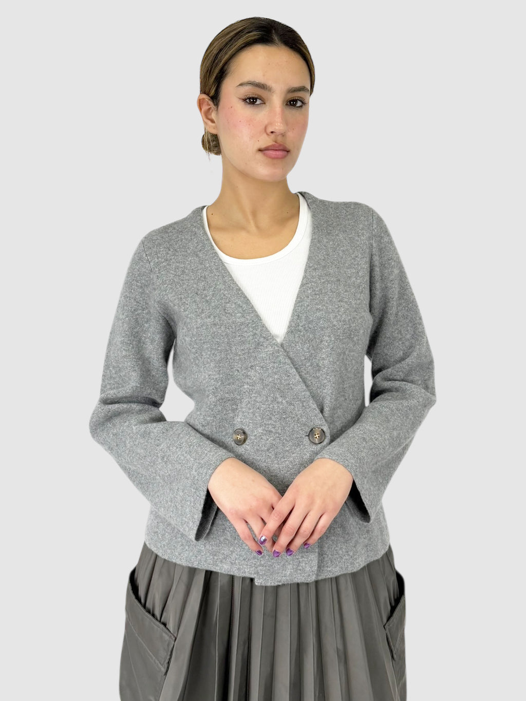 Cashmere Double-Breasted Cardigan