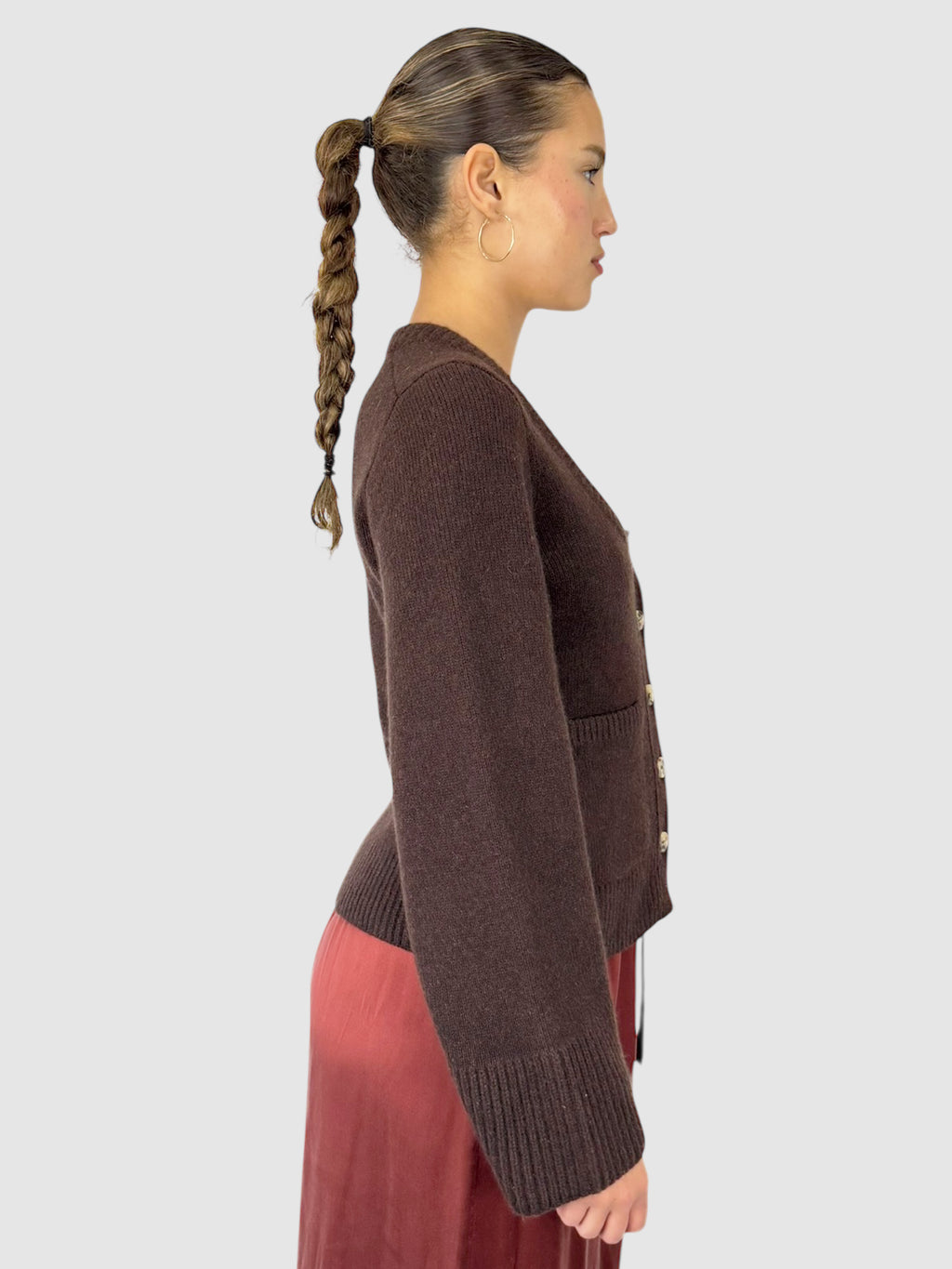 Cashmere Button-Up Cardigan