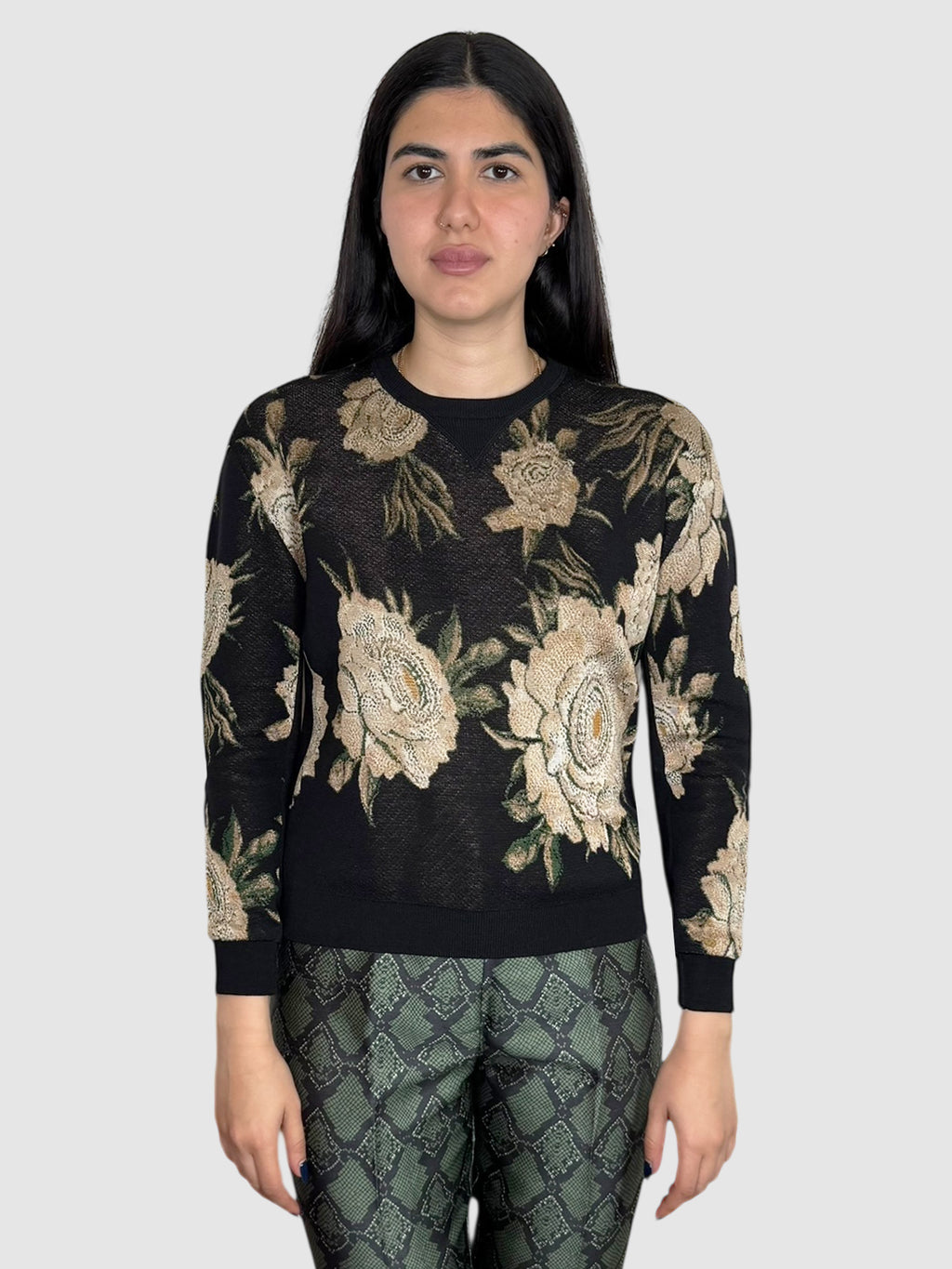 Floral Print Sweater