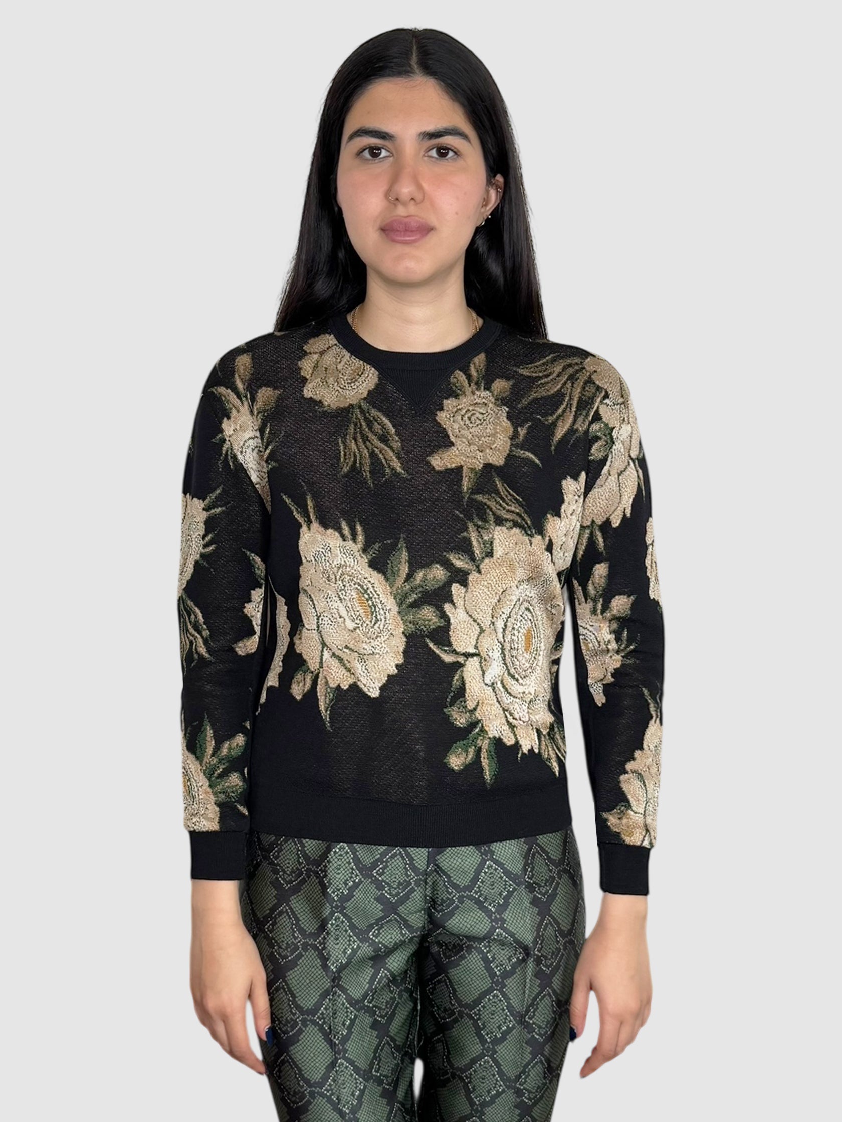 Floral Print Sweater