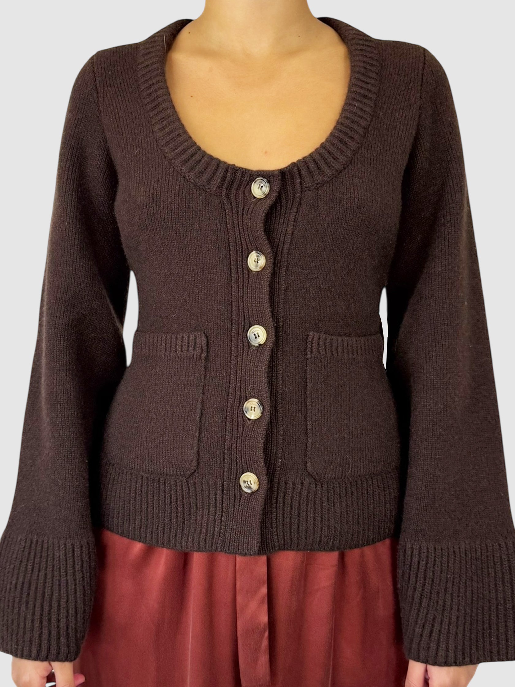 Cashmere Button-Up Cardigan