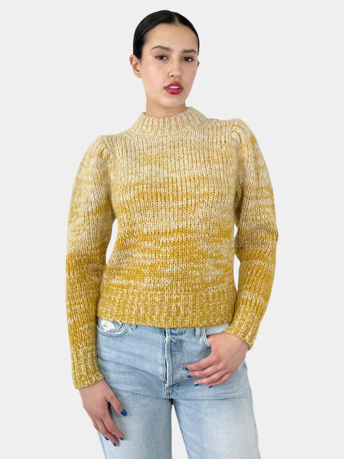 Gradient Ribbed Mohair Sweater - Size 34