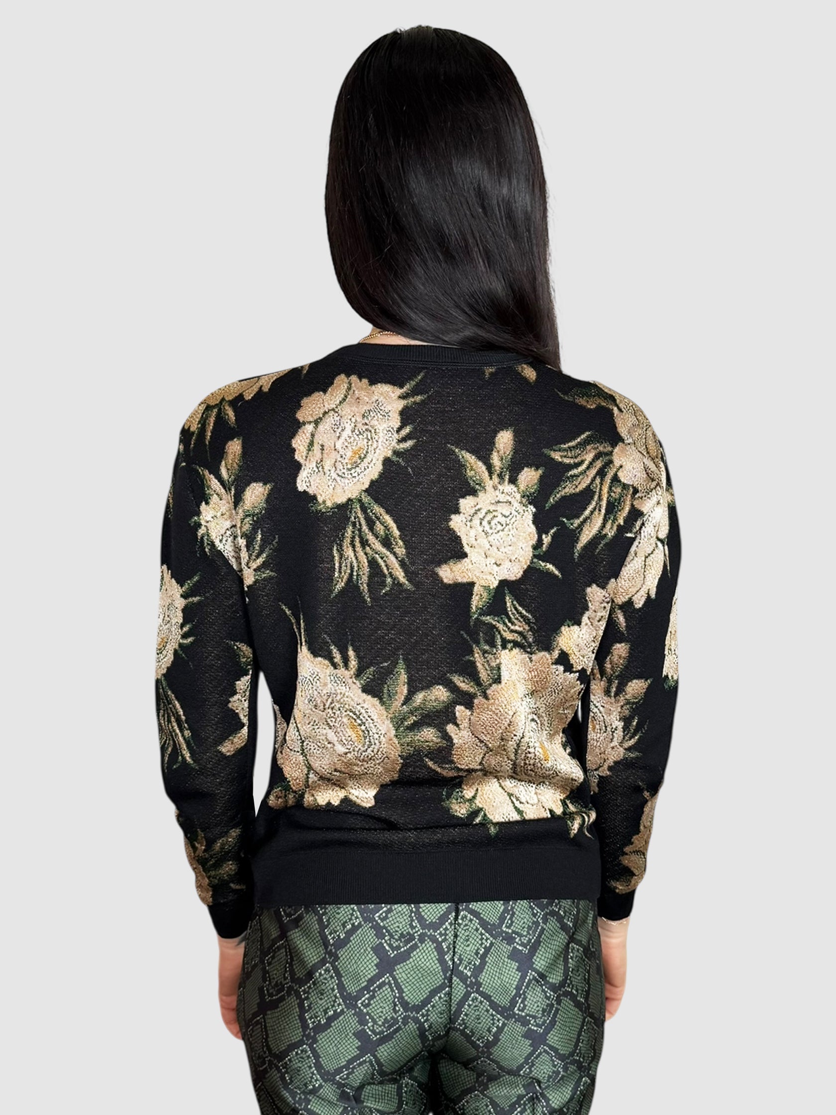 Floral Print Sweater