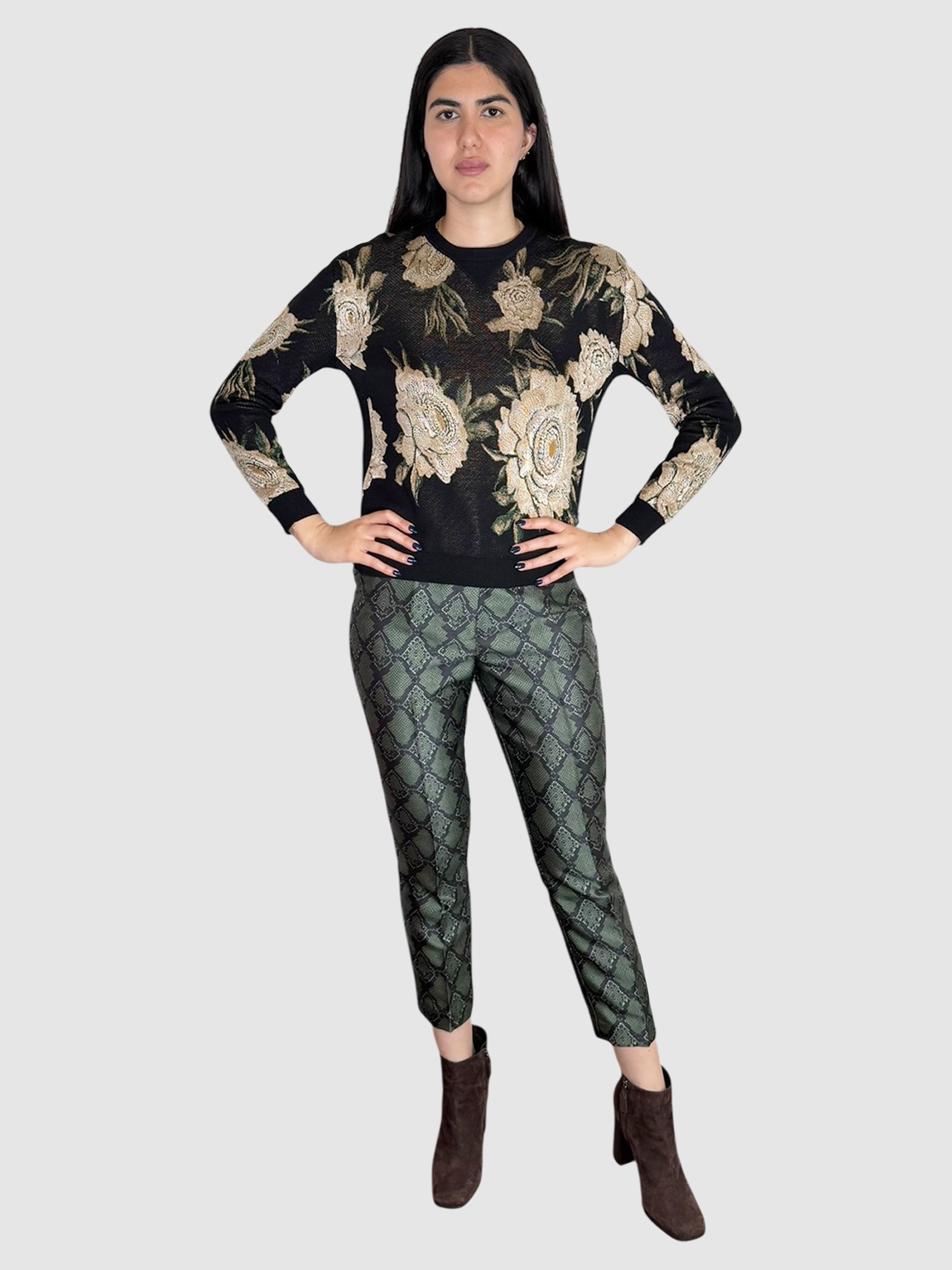 Floral Print Sweater