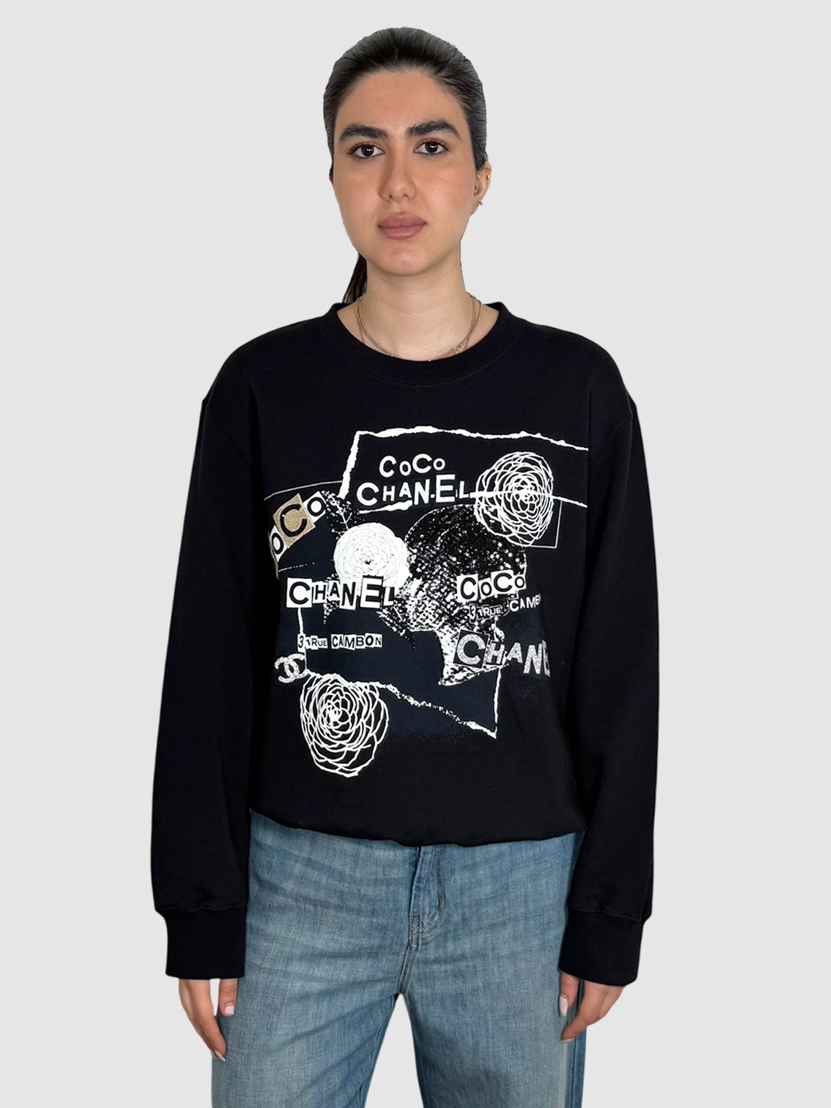 Graphic Crewneck Sweater