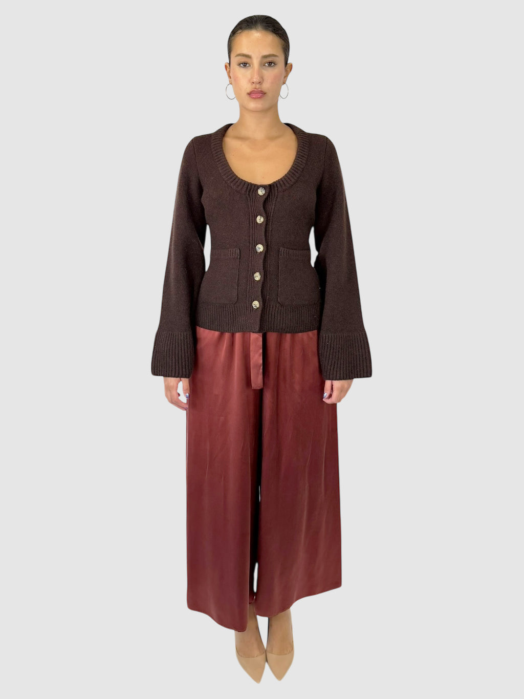 Cashmere Button-Up Cardigan