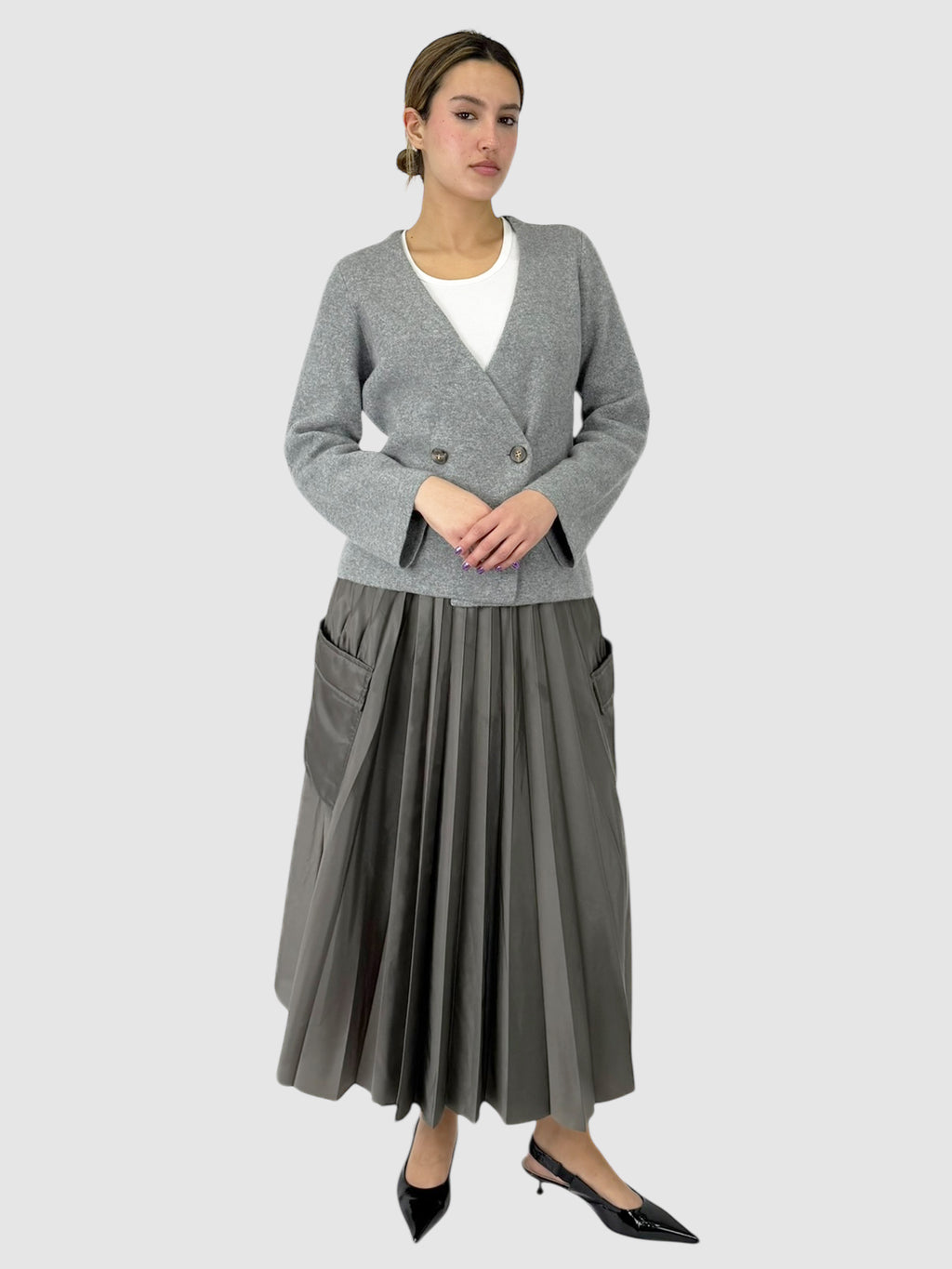 Cashmere Double-Breasted Cardigan