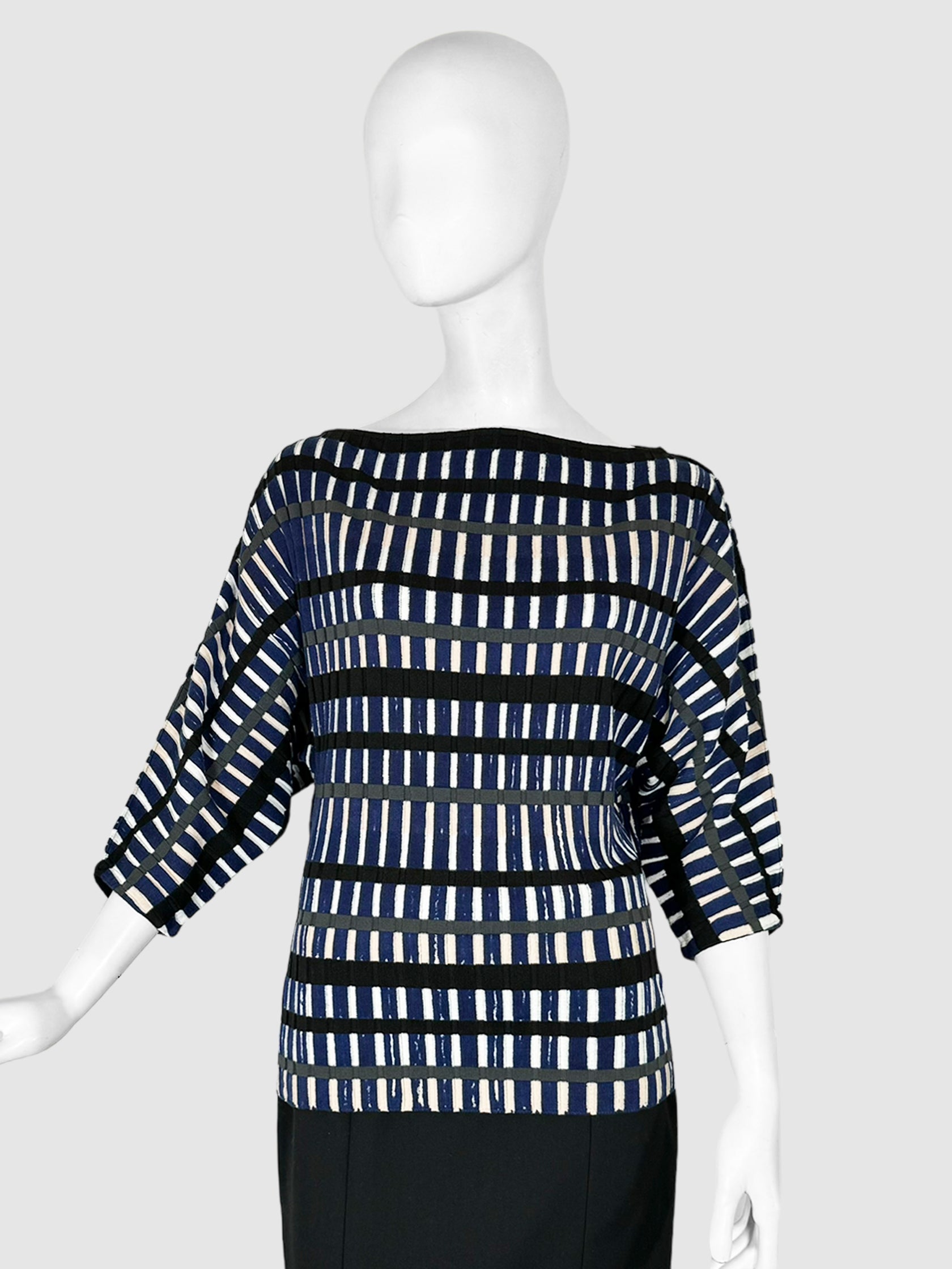 Striped Wool Sweater - Size 38