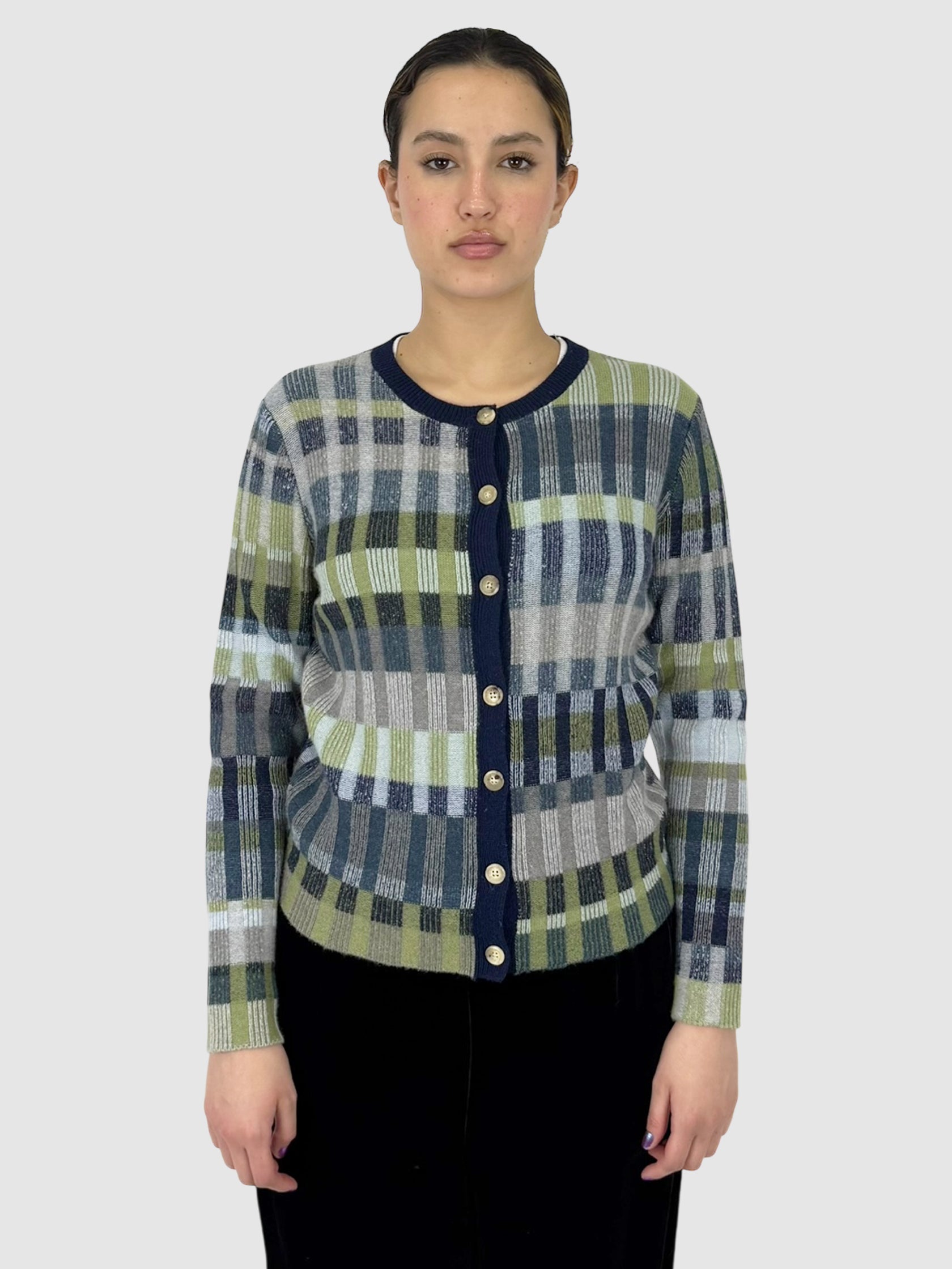 Stripe Button-Up Cardigan