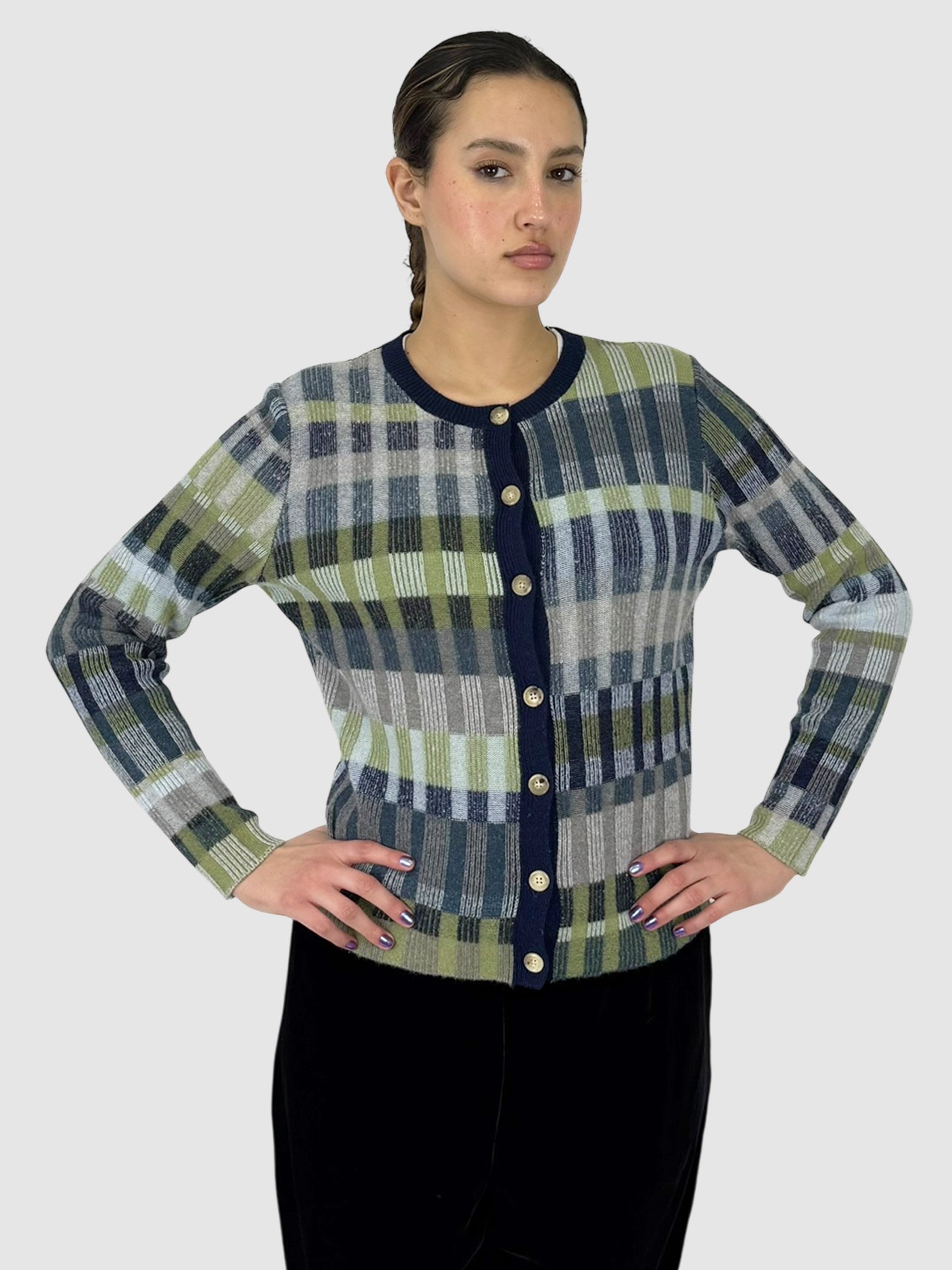 Stripe Button-Up Cardigan